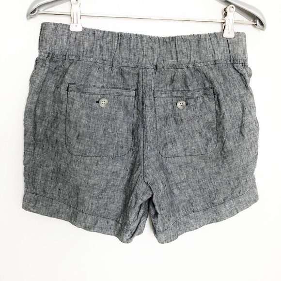 Athleta 100% Linen Heathered Flint Grey Shorts - 0 - Picture 8 of 11